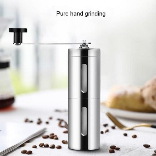 Manual Ceramic Coffee Grinder Stainless Steel Adjustable Coffee Bean Mill Hand Coffee Bean Grinder Easy Clean Kitchen Tools