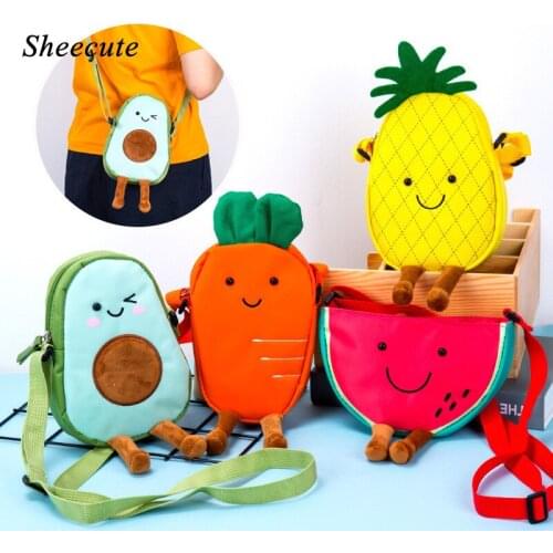 New Fashion Kids Crossbody Bag Cute Cartoon Fruit Pattern Little Girl Children Mini Shoulder Bags Lightweight Girl Messenger Bag