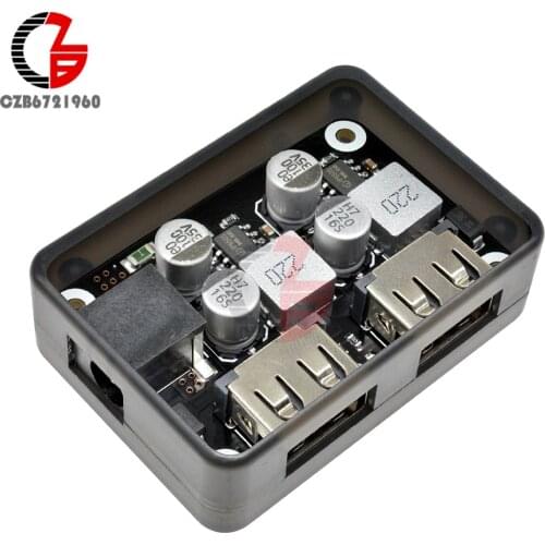 QC3.0 QC2.0 Car USB Charging Buck Module Step Down Fast Quick Car Charger Board 24V 12V to 5V 9V Voltage Regulator DC Dual USB