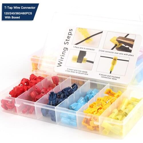 Boxed Quick Electrical Cable Connectors Snap Splice Lock Wire Crimp Terminal Splice Connector Waterproof Electric Connector