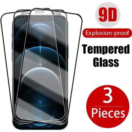 3PC Screen Explosion-proof Glass For iPhone 12 Pro 12 11 Max XR X XS Tempered Glass For iPhone 12 Pro Max 12 Mini 7 Plus 8 Plus