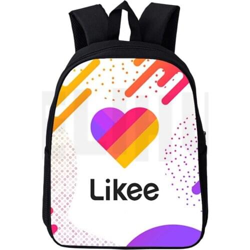 3D Printed "LIKEE 1 (Like Video)" Backpack Women 12/16 Inch Russia Likee App Bag Softback Bookbag Single Zipper School Bags