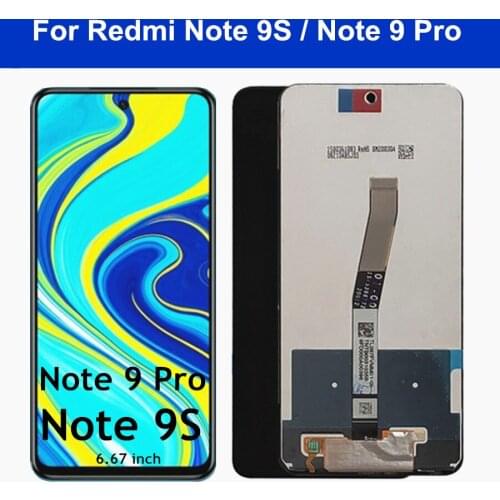 6.67" LCD For Xiaomi Redmi Note 9 Pro LCD Display Touch Screen Digitizer Assembly For Xiaomi Redmi Note 9S LCD Screen