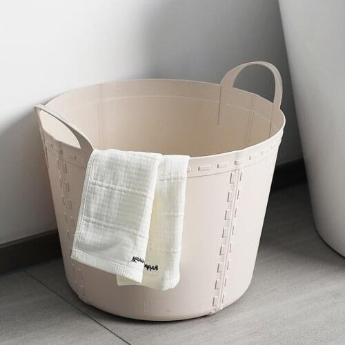 Creative Plastic Imitation Sewing Line Laundry Storage Basket For Washing Home Bathroom Portable Waterproof Laundry Fold Basket