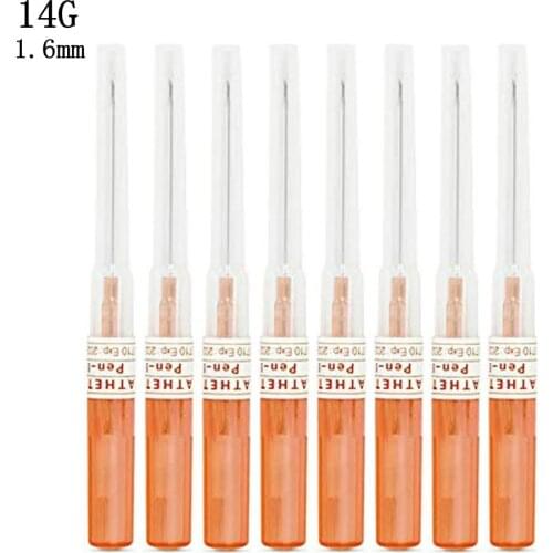 Piercing Needles 10/25pcs Catheter Needles Tattoo Needles 14G 16G 18G 20G 22G Surgical Steel Sterilized Needles for Tattooing