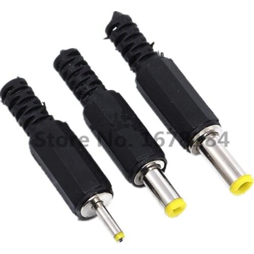 10pcs DC Power Adapter Plug 5.5*2.1mm DC Plug Connector Welding Line Male Plug 5.5x2.5 4.8 1.7 1.35 0.7mm