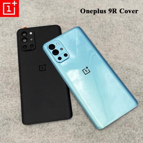 100% Original Battery Back Cover High Quality Rear Door Housing Case For Oneplus 9R 1+9R LE2101 With Camera Frame Lens 6.55 Inch