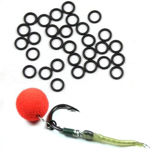 100PCS Carp Fishing Accessories Carp Fishing Flat Matt Black Mini Rig Ring Combi Rig Pop up Rig Rings 2mm 2.5mm 3.1mm