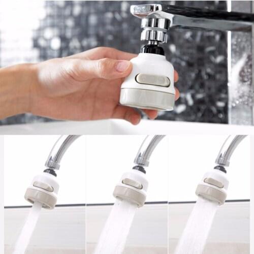 3 Modes Faucet Aerator Flexible Water Saving Filter Sprayer Water Tap Filter Faucet Splash-proof Kitchen Filter 360 Degree Rotat