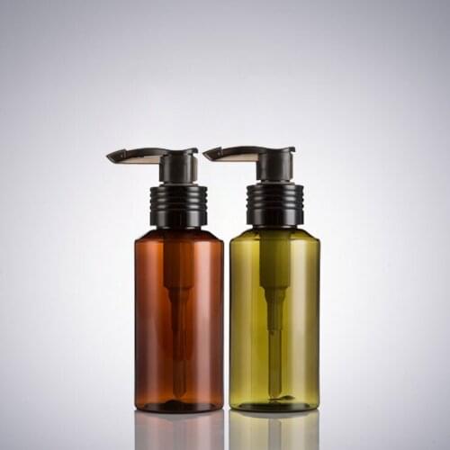 300pcs/lot 100ml Empty Dispenser Lotion hand cream Pump Bottle Travel Plastic New Portable Convenient Bottles PET Container