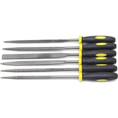 6Pcs Rasp 160mm Mini Metal Filing Rasp Needle File Wood Tools Hand Woodworking