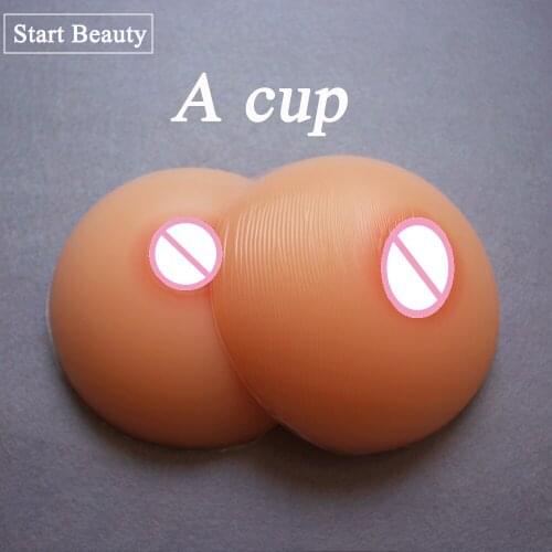 600g/pair A cup Round Shape Silicone Breast Form False Tit Chest Artificial Boob Enhancer Bust Boobs Pads Crossdresser
