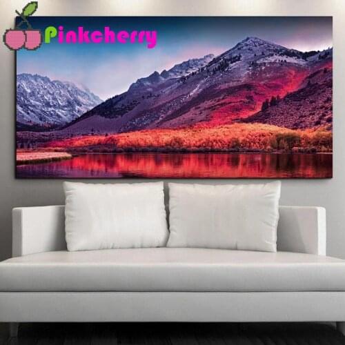 Mountain landscape Large 5D DIY Diamond Painting Full Square Round Drill Embroidery Mosaic Needlework Home Decoration art k702