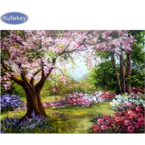 Diamond embroidery Beauty Garden forest 5d diamond painting full diamond mosaic 3d picture of rhinestones cross-stitch