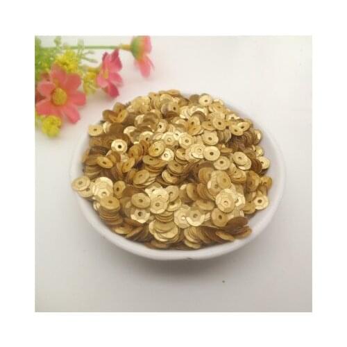 50g(10000pcs) 4mm Cup Loose Sequins Round Paillette Wedding Garment Accessory Sewing Craft Matte Gold Matt Color Spangles