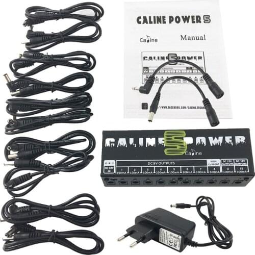 Caline CP-05 Power Supply 10 Output Power for 9V, 12V or 18V Guitar Effect Pedal Dropshipping