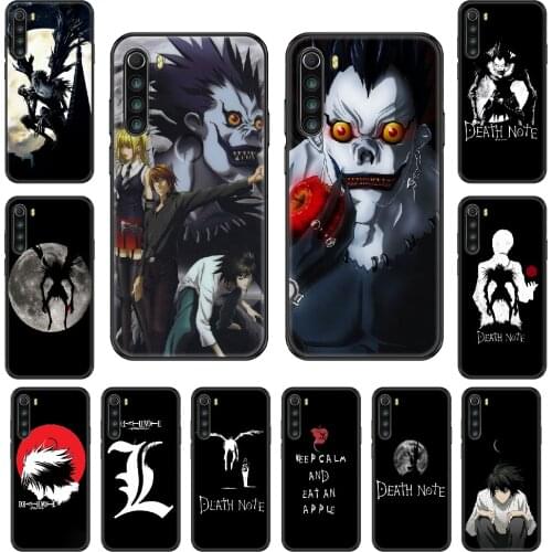 Anime Note Ryuk Phone case For Xiaomi Redmi Note S2 4 5 6 7 8 A S X Plus Pro black 3D cover fashion cell cover tpu funda luxury