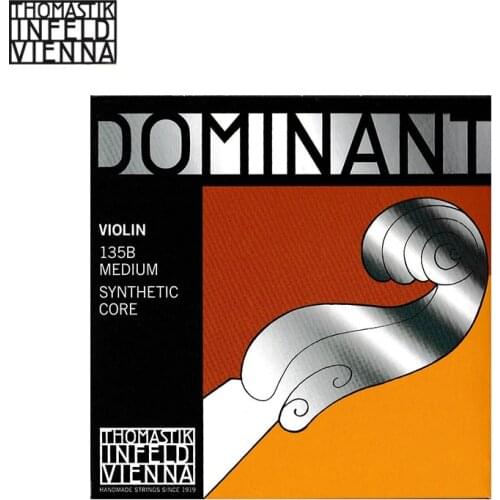 Thomastik-Infeld 135/135B Dominant Violin Strings, Complete Set, 135/135B, 4/4 Size, With Chrome Steel Ball End E String
