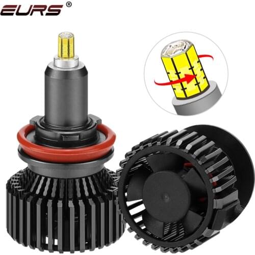 EURS H7 LED H8 H11 H9 H1 HB3 9005 HB4 9012 3D Car Led Headlights Bulbs high power Canbus 360 degree Auto Headlamp Fog lights X7