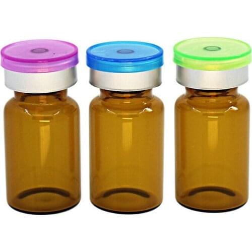 300pcs/lot 7ml Amber Glass Vial With Flip Cap Medicine Sample Test Vial 7cc Brown Glass Bottle For Serum Essence Oil