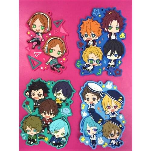 G304 New Original Japanese anime figure Ensemble Stars big size rubber Silicone sweet smell mobile phone charms keychain strap