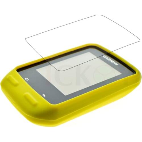 Hot New Silicone Rubber Protect Pink Case + LCD Screen Film Protector For Garmin Edge 510