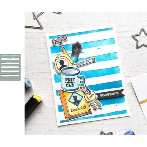 JMCRAFT Rectangle Small Strip Background #9 Metal Cutting Dies DIY Scrapbook Handmade Paper Craft Metal Steel Template Dies