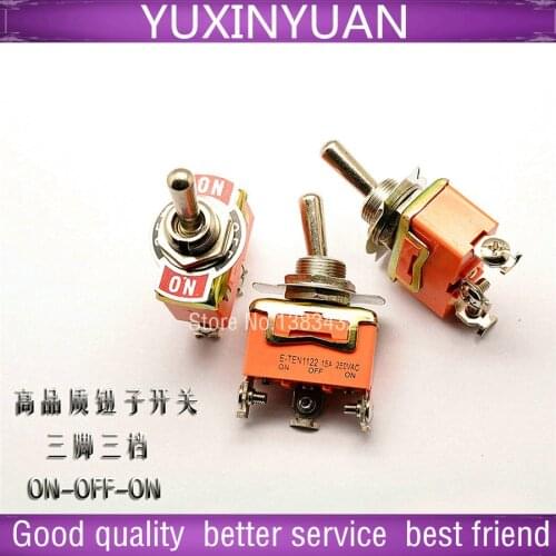 Toggle switch Shake head rocker switch E - TEN1122 3 feet 3 15 a/250 v 10pcs/lot