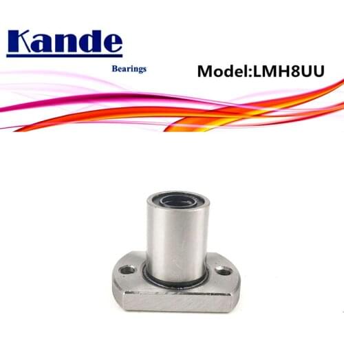 LMH8 UU 1pcs/lot LMH8UU Round Flange Linear Ball Bearing 8mm LMH8 For 3D printer SMH8UU Kande Bearings