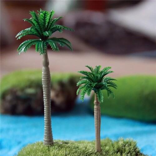 Lychee 5Pcs Resin Coconut Tree Accessories Miniature Figurine DIY Kawaii Sand Table Gardens Decoration