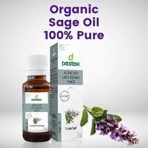 Sage Oil 100% Pure Organic 10 ml 20 ml Turkish Seed Plant Oils Essential Oils Natural Oils Aromatherapy Oils Natural Vegan Herbal Health Beauty Skin Care Body Care Skin Care Hair Care Body Care