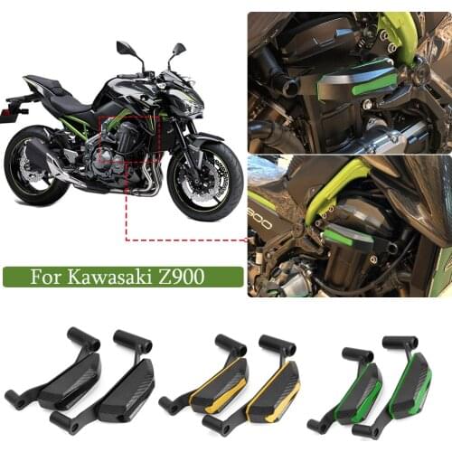Motorcycle CNC Aluminum Frame Slider Engine Cover Protector Guard For Kawasaki Z900 Z 900 2015 2016 2017 2018 2019 2020