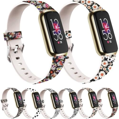 For Fitbit Luxe Strap Printed Band Soft Silicone Wriststrap For Fitbit Luxe Smart Band Bracelet Pulsera Belt (only Strap)