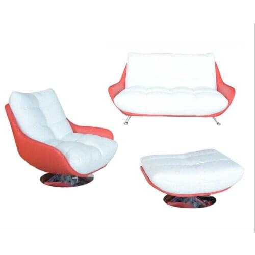 Living Room Sofa set minimalist modern sofa real genuine cow leather sectional sofa muebles de sala moveis para casa 1+2+ottoman