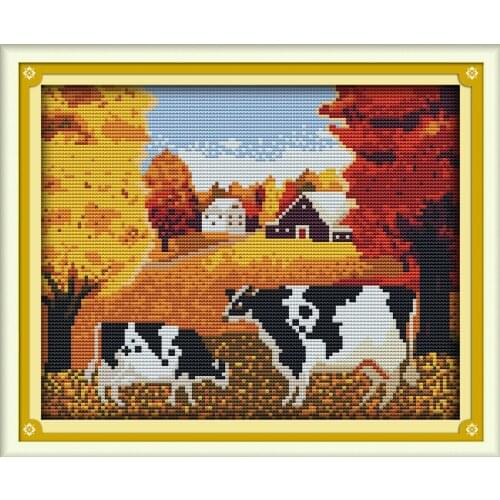 Cross stitch kit count print canvas stitches embroidery DIY handmade needlework plus