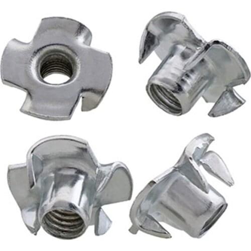 Galvanized Four-Prong Nail Four-Pronged Nut Four-Corner Nail Furniture Nut Four Four Jaw Nut Four Corner Nail Furniture Nut 5PCS