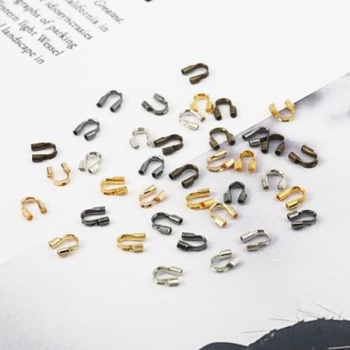 U-Shaped Tail Buckle Opening Pressing Buckle Handicraft DIY Material Making Necklace Bracelet Jewelry Accessories 100 Pcs/Bag