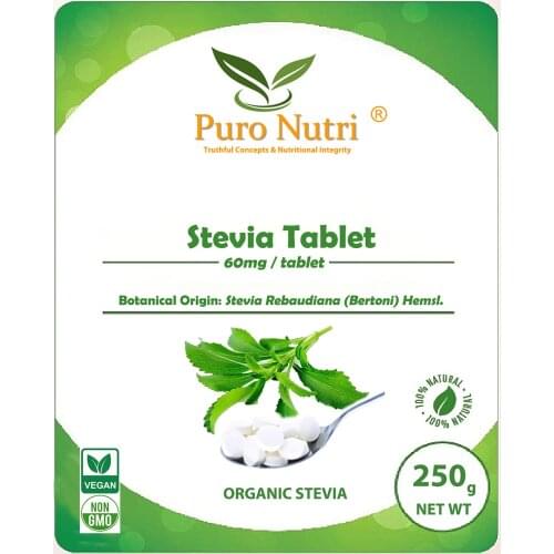Factory Direct Wholesale Stevia Sweetener Tablet 100g/bag Natural Sugar Substitute 60mg/tablet Low Price