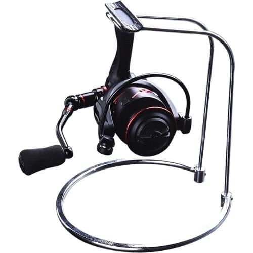 Stand Spinning Reel Rack Storage Silver Lightweight Holder Practical Stainless Steel Durable 2.5cm Hook Fishing Gear Easy Apply