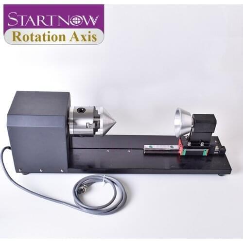 Startnow Rotation Axis With Chucking for Laser Engraver Cutting Machine 2 & 3 Phase Step Motor