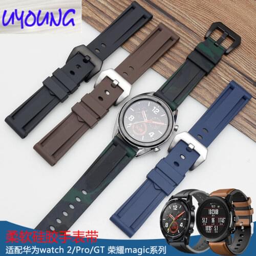 Sports silicone strap for Huawei Watch2 pro|GT|Glory magic smart watch Huami 1 2 generation 20mm 22mm watch band silicon