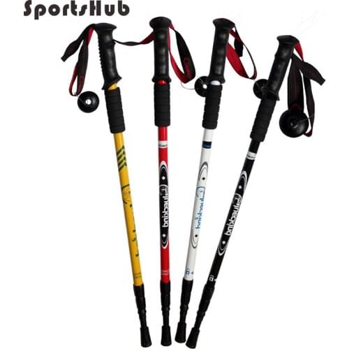 SPORTSHUB Ultra-light Telescopic Hiking Walking Sticks Alpenstock Rod 64-135cm EVA Handle Trekking Pole Sticks SES0023