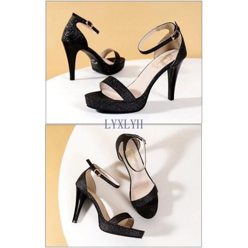 Fashion Platform Super High Heels Women Pumps Shoes Women Summer Thin Heels Peep Toe Wedding Party Shoes for Women Sandals 2021