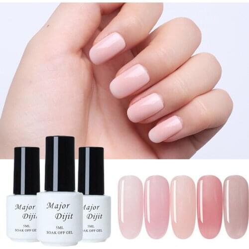 Gel Nail Polish UV 5ml Nude Pink Soak Off Gel Polish Gel Lacquer Nail Art Vernis Semi Permanent UV