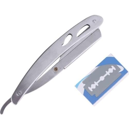 Vintage Stainless Steel Barber Shaver Razor Blade Holder Hairdressing Tool
