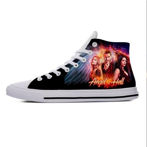 Devil Lucifer Morningstar TV Show Fashion Funny Casual Cloth Shoes High Top Lightweight Breathable 3D Print Men Women Sneakers