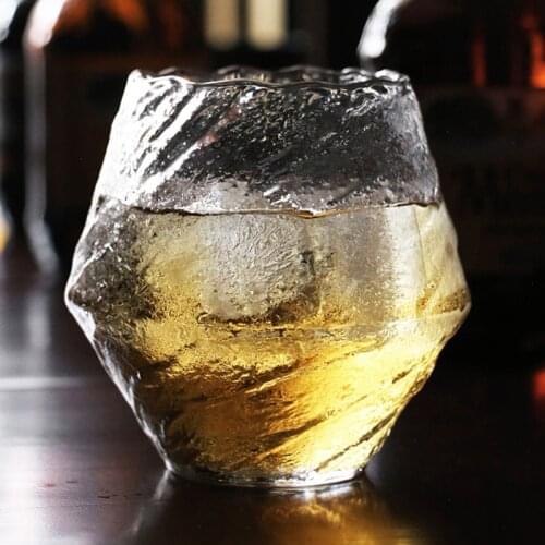 Japanese Handmade Hammered Whiskey Glass Heat-resistant Juice Cup Liquor Whisky Crystal Wine Glass MUMR999