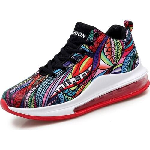 Women Platform Sneakers Breathable 2021 Fashion Casual Lover Graffiti Totem Ankle Walking Outdoor Shoe Mens Sports Shoes Autumn