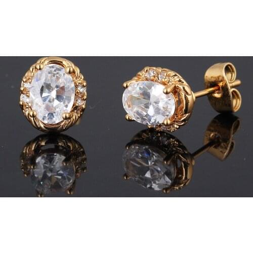 Love & Annie AAA CZ Stud Earrings Girl Small Earrings Cubic Zirconia Gold Color Cute Earrings for Women Christmas Gift