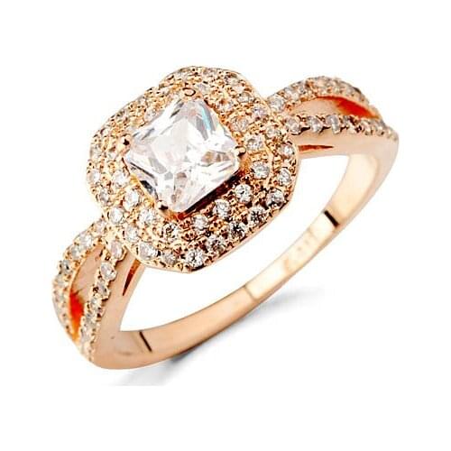 New Sale Brand TracysWing rings for women Rigant Genuine Austria Crystal gold Color Wedding ring #RG96851Rose